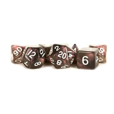 FanRoll: 7 Piece 16mm Acrylic Dice Set - Stardust Supervolcano