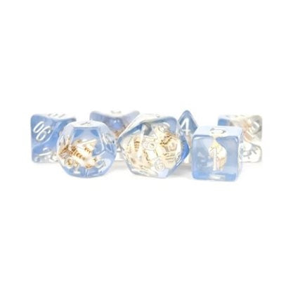 FanRoll: 7 Piece 16mm Resin Dice Set - Sea Conch
