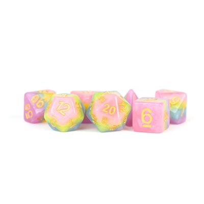 FanRoll: 7 Piece 16mm Resin Dice Set - Pastel Fairy