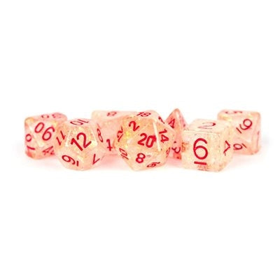 FanRoll: 7 Piece 16mm Resin Dice Set - Flash Red