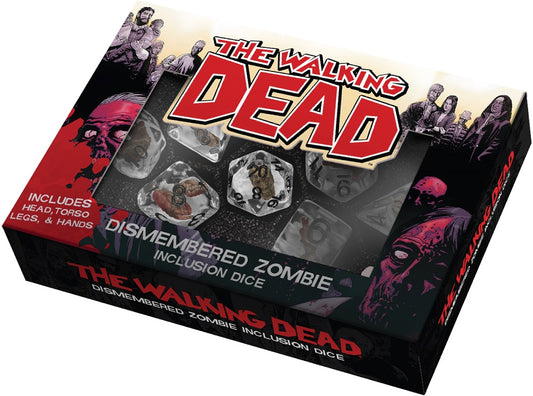 Walking Dead: 7 Piece 16mm Resin Dice Set - Dismembered Zombie