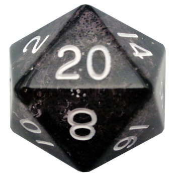 FanRoll: D20 Acrylic 35mm - Ethereal Black/White