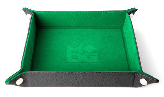 FanRoll: Fold Up Velvet Dice Tray - Green