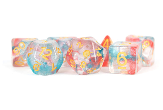 FanRoll: 7 Piece 16mm Resin Dice Set - Unicorn Astral Swell