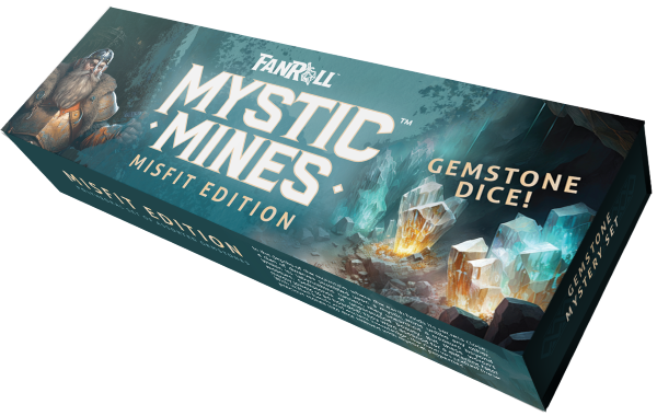 FanRoll: Mystic Mines Misfit Edition Gemstone Dice Set 7 Piece Set