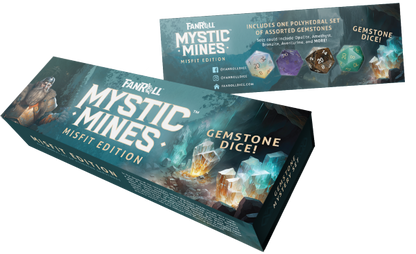 FanRoll: Mystic Mines Misfit Edition Gemstone Dice Set 7 Piece Set