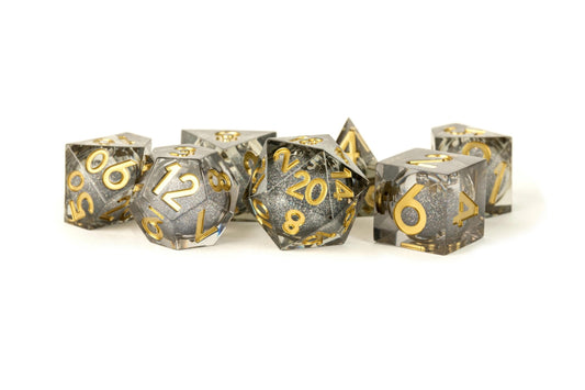 FanRoll: 7 Piece 16mm Liquid Dice Set - Vanishing Oil