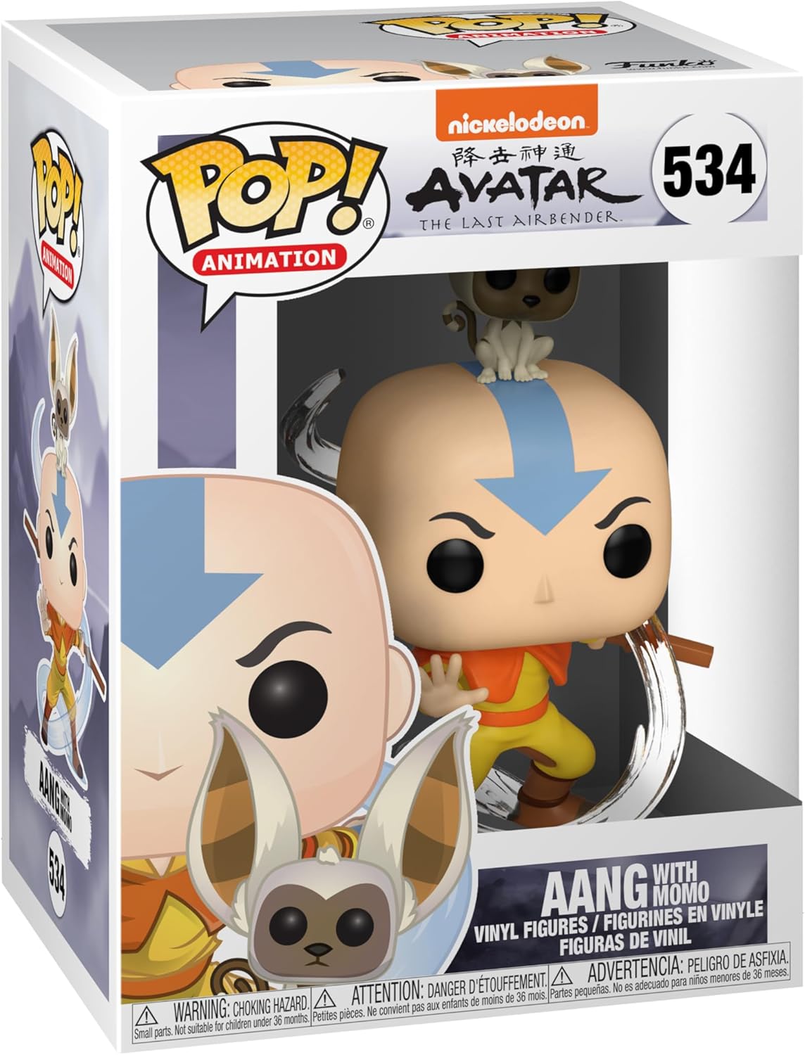Pop & Buddy Avatar Aang with Momo Vinyl Figure
