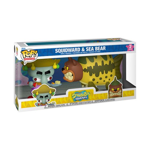 Pop Animation: Spongebob Squarepants Squidward & Sea Bear Vinyl Figures