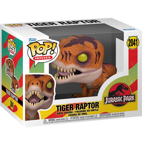 Pop Movies: Jurassic Park Tiger Raptor Vinyl Figure