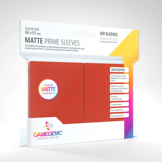 Gamegenic: Matte Prime Sleeves 100 Pack - Red