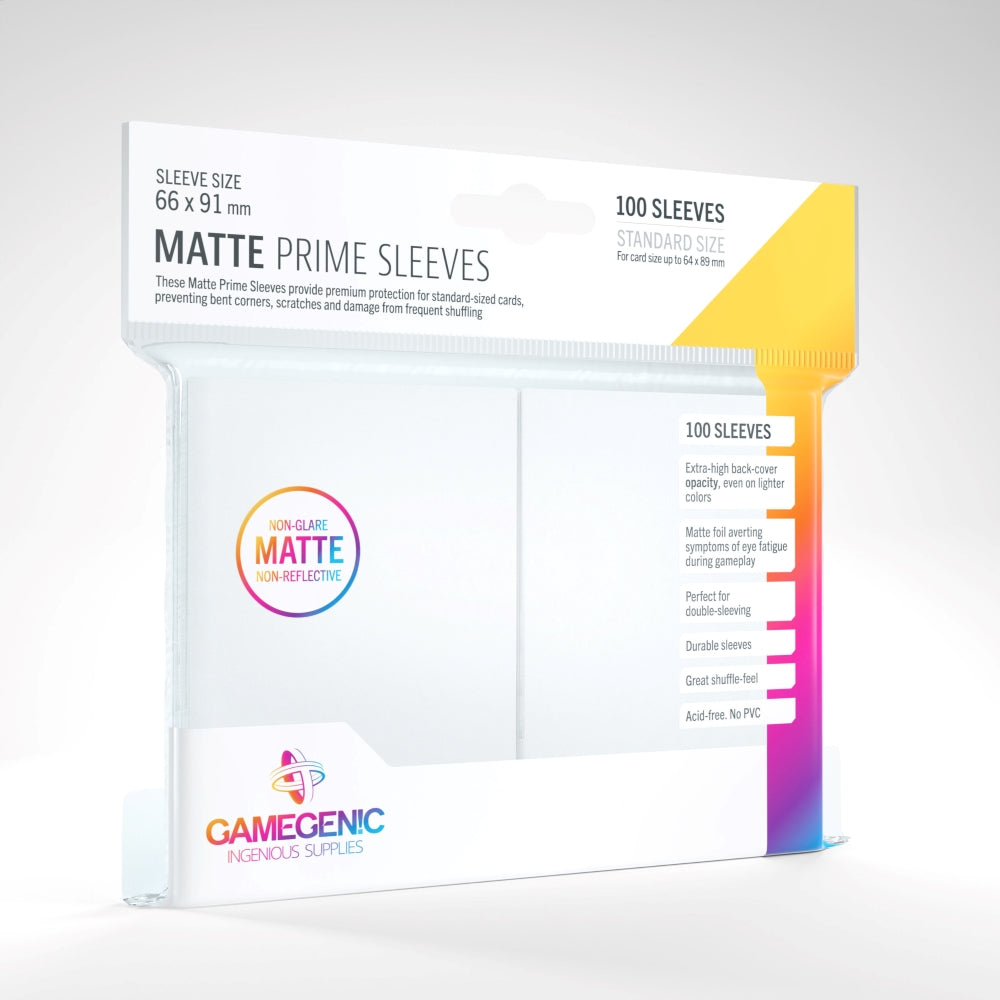 Gamegenic: Matte Prime Sleeves 100 Pack - White