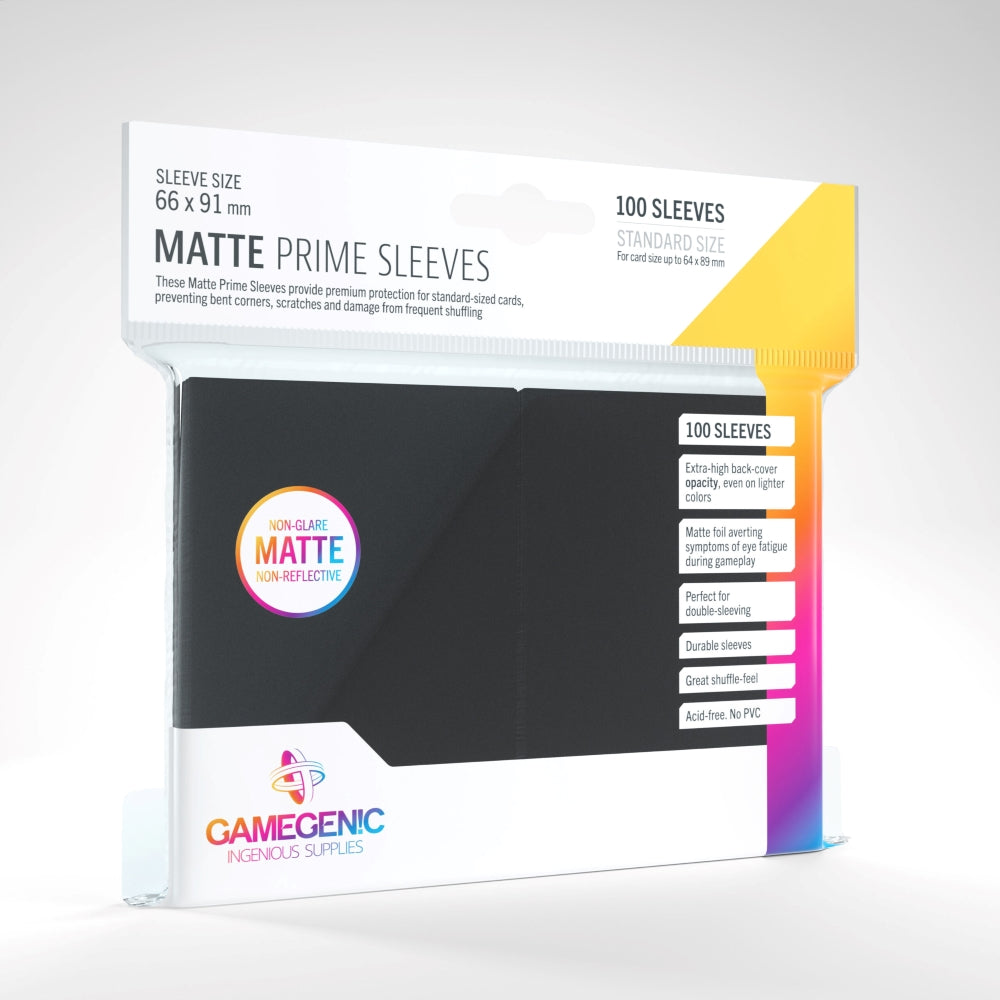 Gamegenic: Matte Prime Sleeves 100 Pack - Black