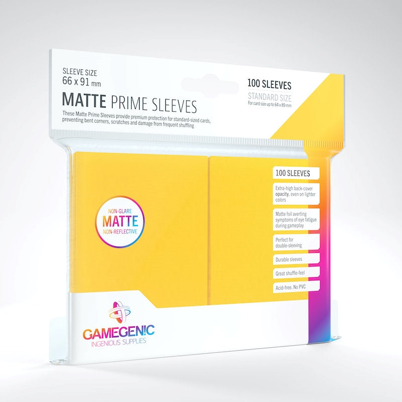 Gamegenic: Matte Prime Sleeves 100 Pack - Yellow