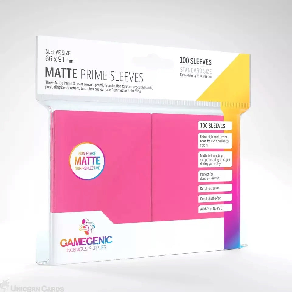 Gamegenic: Matte Prime Sleeves 100 Pack - Pink