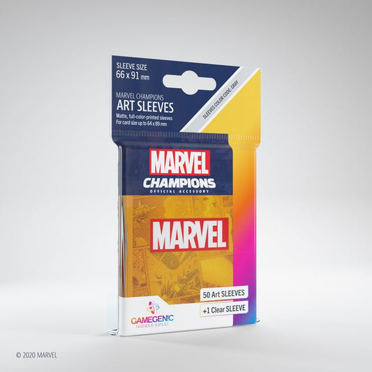 Marvel Champions: Marvel Logo Sleeves 50 Count - Orange