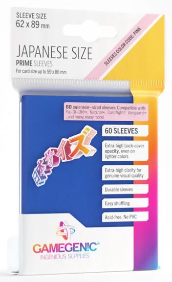 Gamegenic: Prime Japanese Sized Sleeves 60 Count - Blue