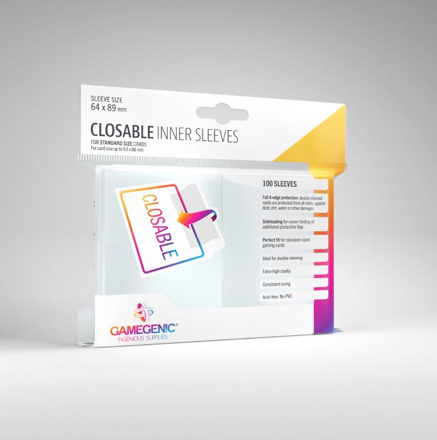 Gamegenic: Closable Inner Sleeves 100 Count