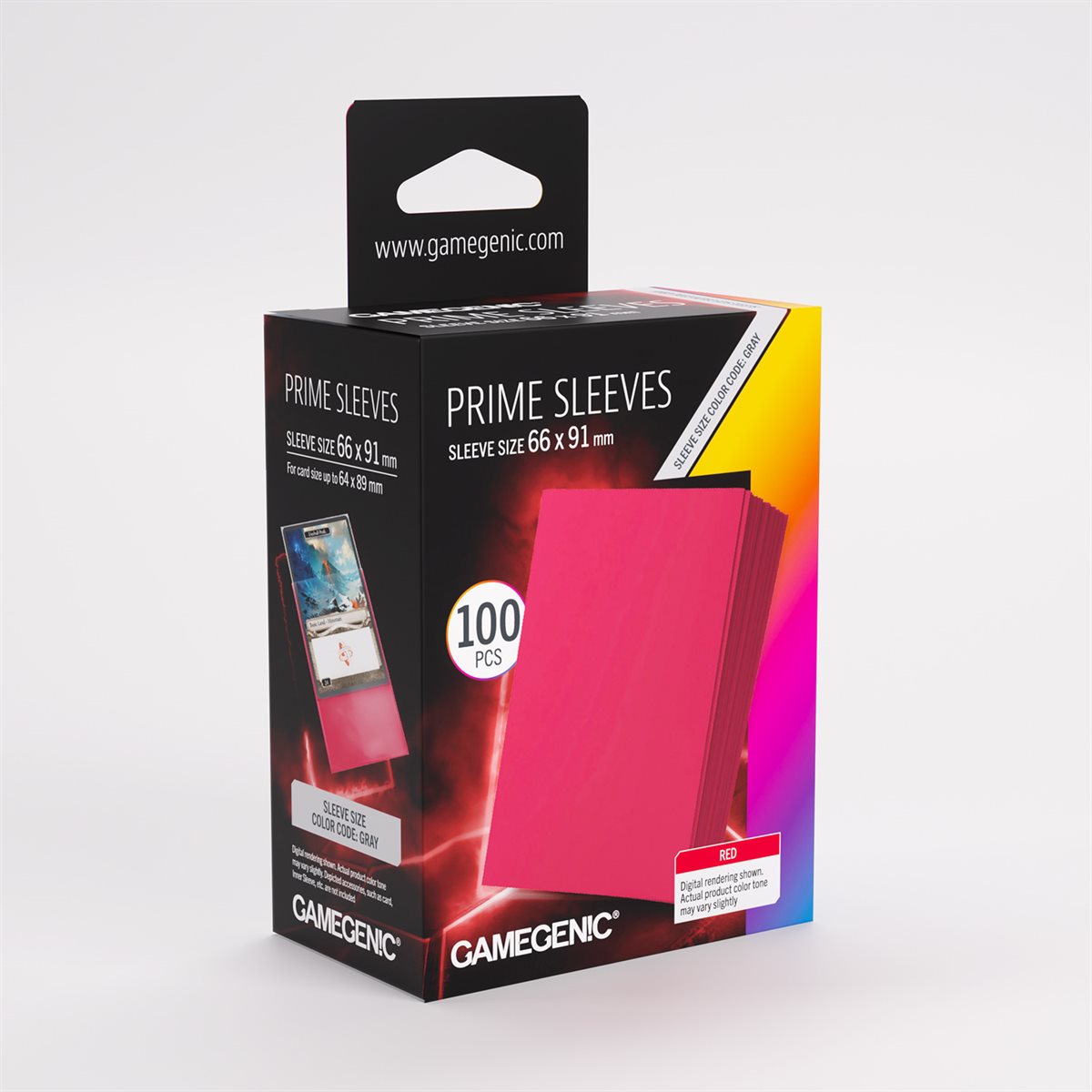 Gamegenic: Prime Sleeves 100 Pack - Red (Repackaging)