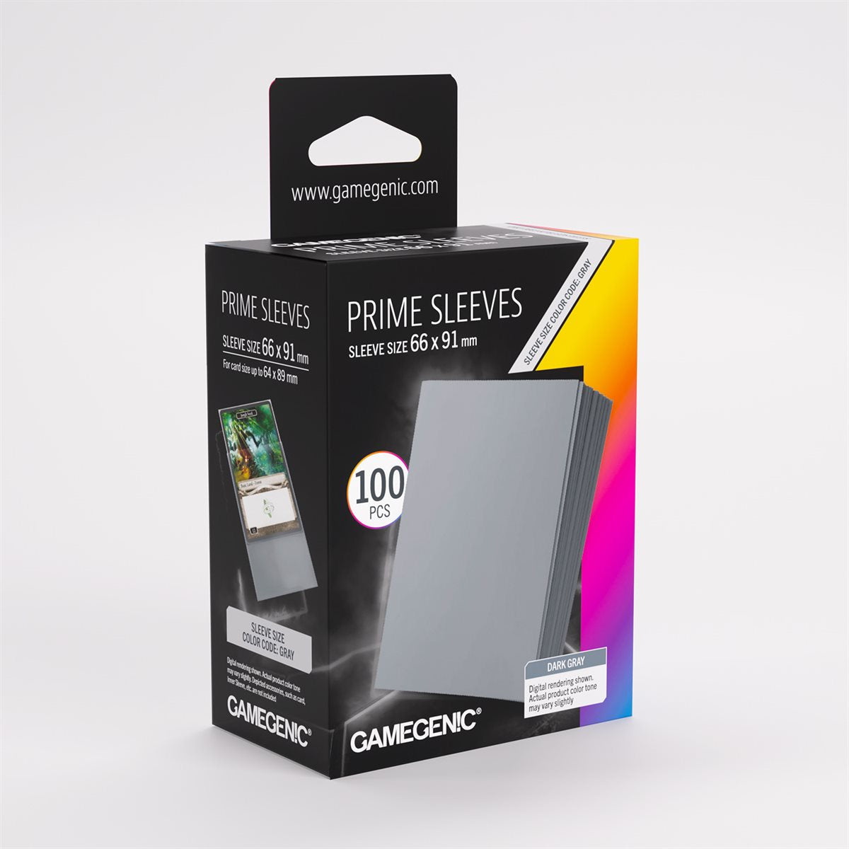 Gamegenic: Prime Sleeves 100 Pack - Dark Grey (Repackaging)