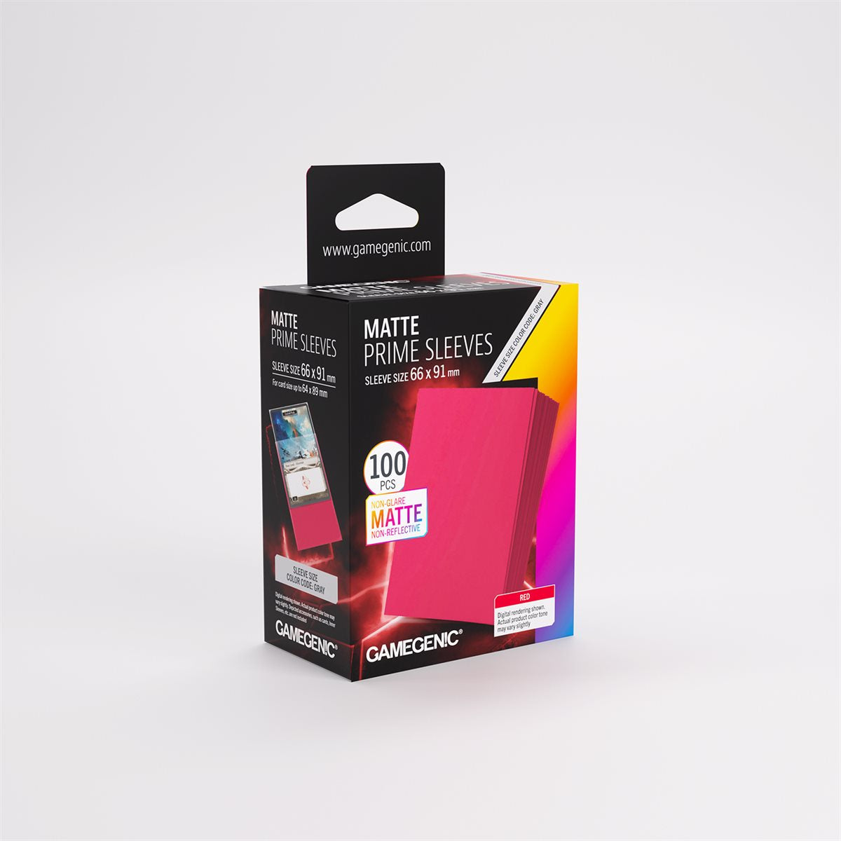 Gamegenic: Matte Prime Sleeves 100 Pack - Red (Repackaging)