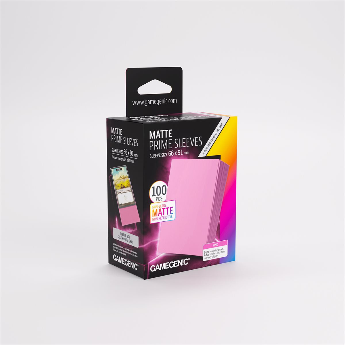 Gamegenic: Matte Prime Sleeves 100 Pack - Pink (Repackaging)