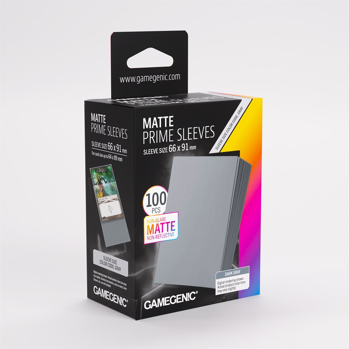 Gamegenic: Matte Prime Sleeves 100 Pack - Dark Grey (Repackaging)