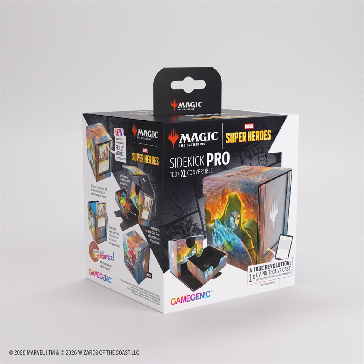 MTG Marvel Super Heroes: Sidekick Pro XL 100+ Deck Box - Doom Reigns Supreme
