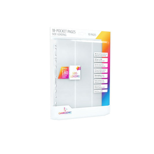 Gamegenic: 18-Pocket Sideloading Pages 10 Count - White