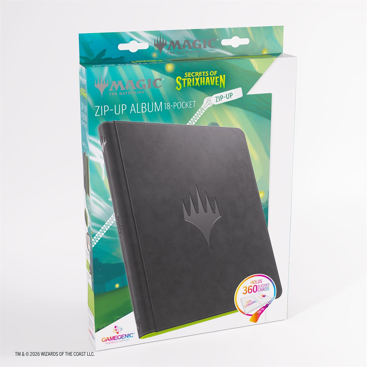 MTG Secrets Of Strixhaven: Zip-Up Album 18 Pocket - Black/Green