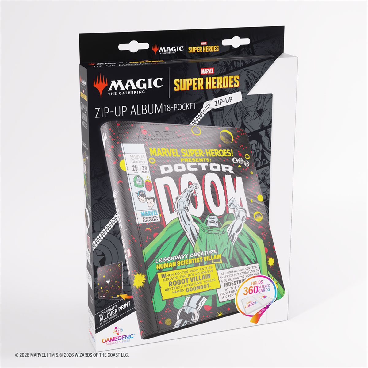 MTG Marvel Super Heroes: Zip-Up Album 18 Pocket - Doctor Doom