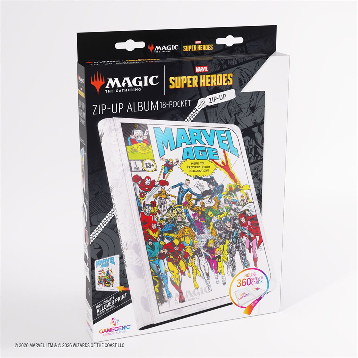 MTG Marvel Super Heroes: Zip-Up Album 18 Pocket - Marvel Age
