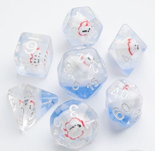 Gamegenic: Embraced Series - 7 Piece RPG Dice Set: Polar Bear