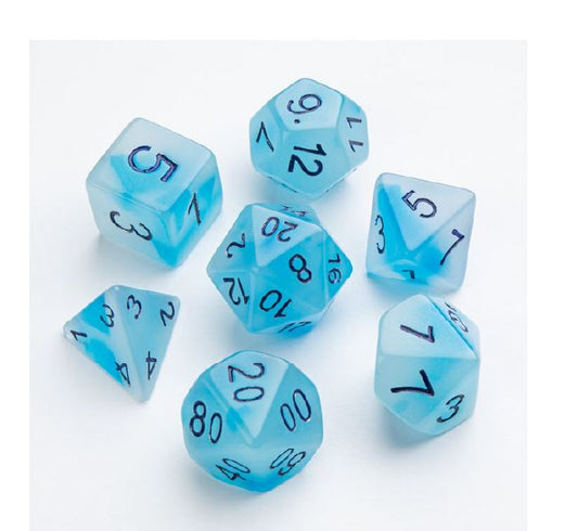 Gamegenic: Glow Series - 7 Piece RPG Dice Set: Icy Crumbs