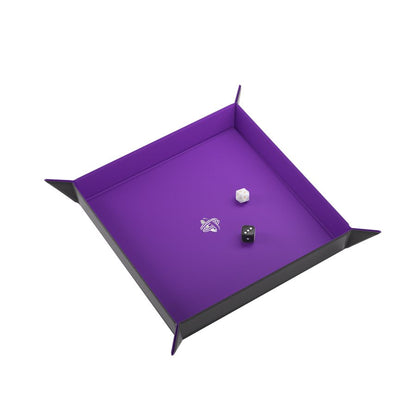 Gamegenic: Magnetic Dice Tray - Square Black/Purple