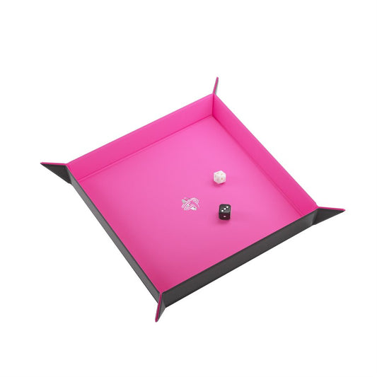 Gamegenic: Magnetic Dice Tray - Square Black/Pink