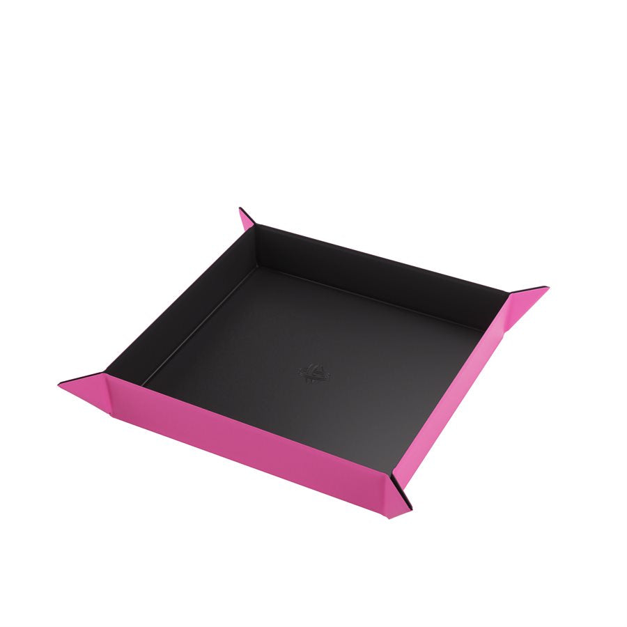 Gamegenic: Magnetic Dice Tray - Square Black/Pink