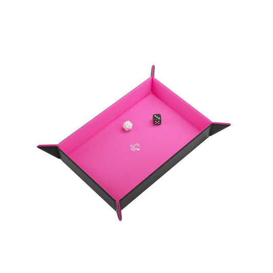 Gamegenic: Magnetic Dice Tray - Rectangular Black/Pink