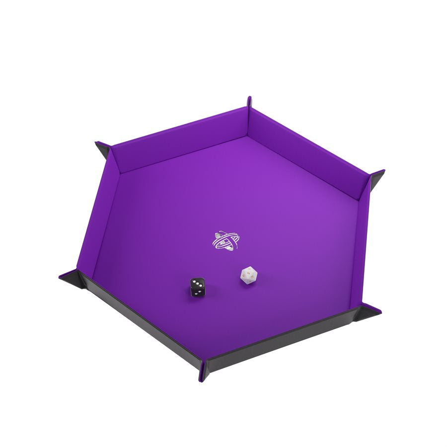 Gamegenic: Magnetic Dice Tray - Hexagonal Black/Purple