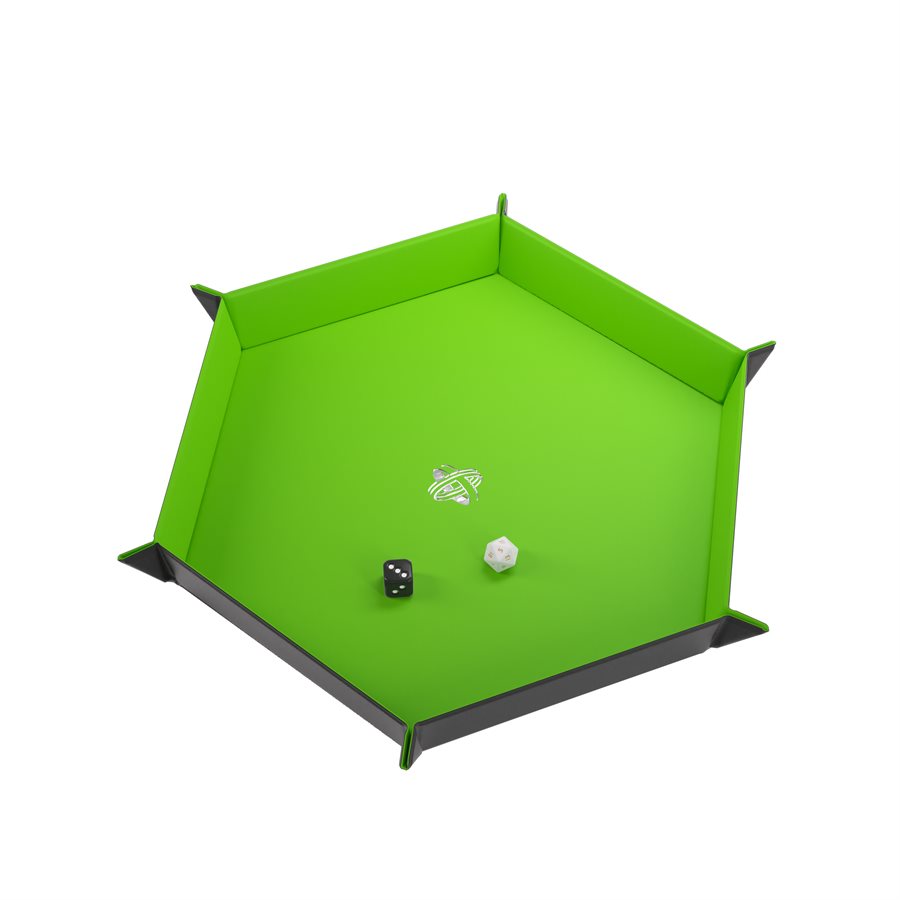 Gamegenic: Magnetic Dice Tray - Hexagonal Black/Green