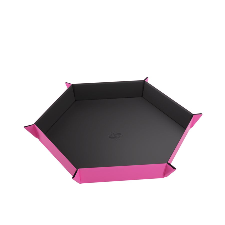 Gamegenic: Magnetic Dice Tray - Hexagonal Black/Pink