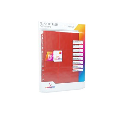 Gamegenic: 18-Pocket Sideloading Pages 10 Count - Red