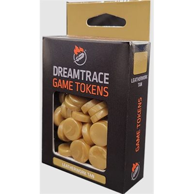 DreamTrace Gaming Tokens: 40 Count - Leatherwork Tan