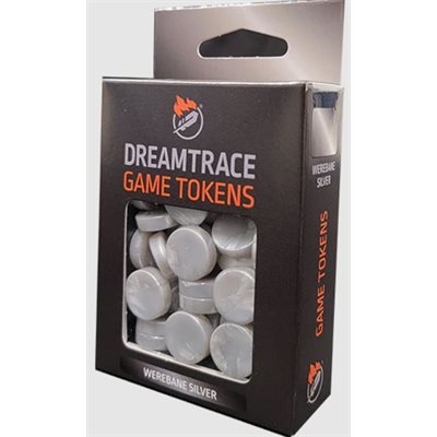 DreamTrace Gaming Tokens: 40 Count - Werebane Silver