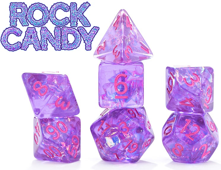 GKGD: 7 Piece 16mm Resin Dice Set - Rock Candy