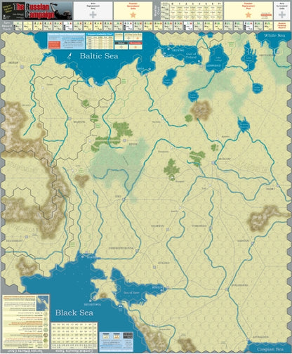 Russian Campaign: Deluxe 5th Edition - Mounted Map Boards