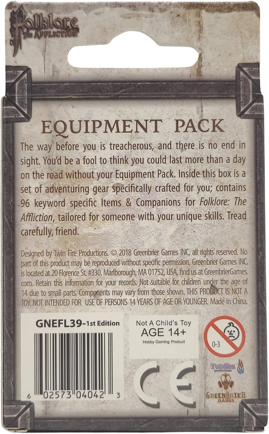 Folklore: The Affliction - Equipment Pack