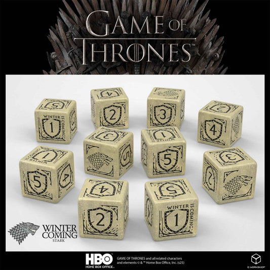 Game Of Thrones: 10 x D6 Dice Set - Stark