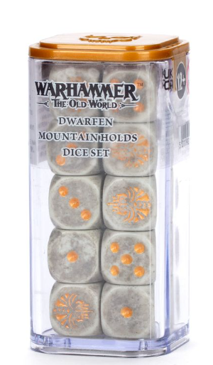 Warhammer The Old World: Dwarfen Mountain Holds - Dice Set