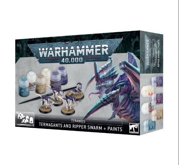 Warhammer 40,000: Tyranids - Termagants And Ripper Swarm + Paints